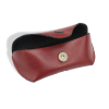 Kalpa Red Bordeaux Leather Glasses Case D003 - Bao đựng mắt kính bằng da bò có đai đeo thắt lưng (Thủ công)