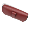 Kalpa Red Bordeaux Leather Glasses Case D003 - Bao đựng mắt kính bằng da bò có đai đeo thắt lưng (Thủ công)