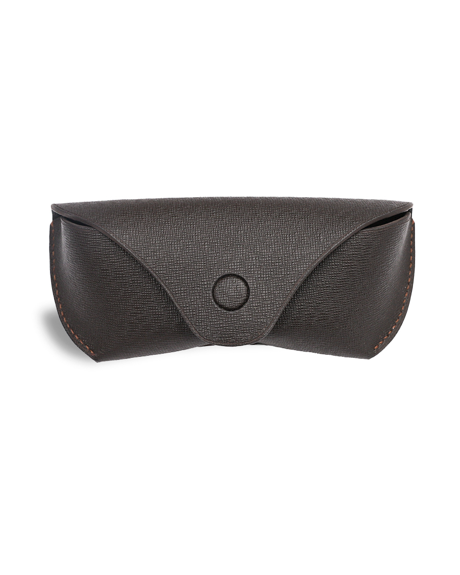 Kalpa Red Black Leather Glasses Case D003 - Bao đựng mắt kính bằng da bò có đai đeo thắt lưng (Thủ công)