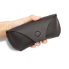 Kalpa Red Black Leather Glasses Case D003 - Bao đựng mắt kính bằng da bò có đai đeo thắt lưng (Thủ công)
