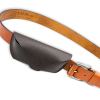 Kalpa Red Black Leather Glasses Case D003 - Bao đựng mắt kính bằng da bò có đai đeo thắt lưng (Thủ công)